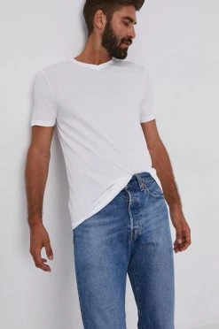 Ανδρικά Μπλουζάκια Βαμβακερό μπλουζάκι United Colors Of Benetton άσπρο