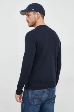 Ανδρικά Χωρίς φερμουάρ Πουλόβερ με προσθήκη μαλλιού United Colors Of Benetton X Pantone χρώμα: ναυτικό μπλε -United Colors of Benetton Εκπτώσεις unnamed file 206
