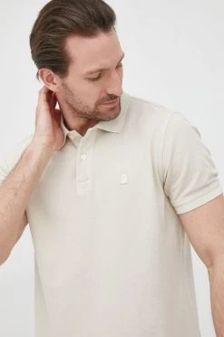 Ανδρικά Πόλο μπλουζάκια Βαμβακερό μπλουζάκι πόλο United Colors Of Benetton μπεζ