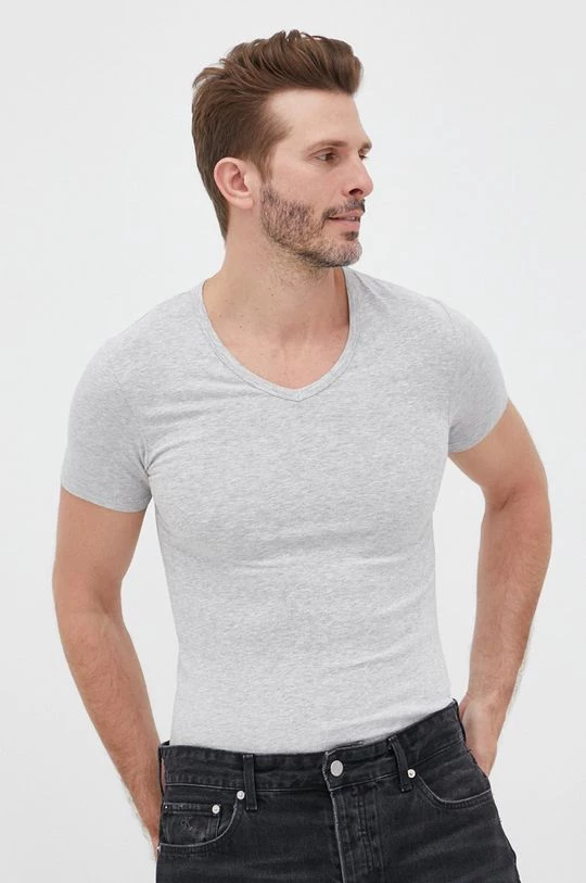 Ανδρικά Μπλουζάκια Μπλουζάκι United Colors Of Benetton χρώμα: γκρι 4 Ανδρικά Μπλουζάκια Μπλουζάκι United Colors Of Benetton χρώμα: γκρι - Image 2