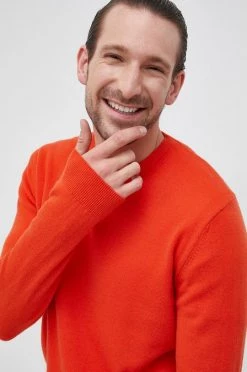 Ανδρικά Χωρίς φερμουάρ Μάλλινο πουλόβερ United Colors Of Benetton χρώμα: πορτοκαλί -United Colors of Benetton Εκπτώσεις unnamed file 2198