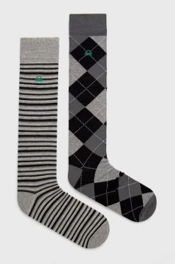 Ανδρικά United Colors Of Benetton - Κάλτσες (2-pack) γκρί