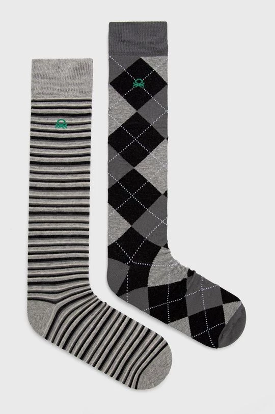 Ανδρικά United Colors Of Benetton - Κάλτσες (2-pack) γκρί 3 Ανδρικά United Colors Of Benetton - Κάλτσες (2-pack) γκρί