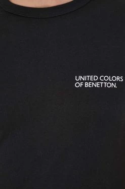 Ανδρικά Μπλουζάκια Βαμβακερό μπλουζάκι United Colors Of Benetton μαύρο -United Colors of Benetton Εκπτώσεις unnamed file 2296