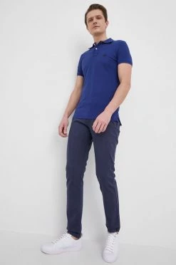 Ανδρικά Πόλο μπλουζάκια United Colors Of Benetton - Βαμβακερό μπλουζάκι πόλο σκούρο μπλε