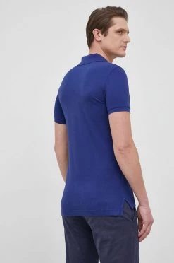 Ανδρικά Πόλο μπλουζάκια United Colors Of Benetton - Βαμβακερό μπλουζάκι πόλο σκούρο μπλε -United Colors of Benetton Εκπτώσεις unnamed file 2308