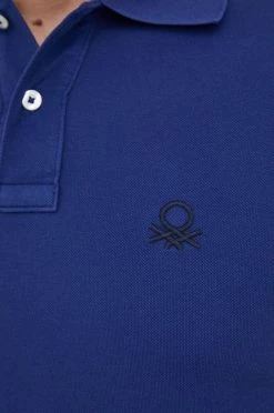 Ανδρικά Πόλο μπλουζάκια United Colors Of Benetton - Βαμβακερό μπλουζάκι πόλο σκούρο μπλε -United Colors of Benetton Εκπτώσεις unnamed file 2310