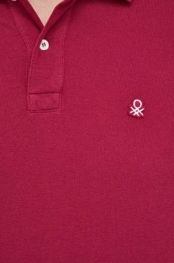 Ανδρικά Πόλο μπλουζάκια United Colors Of Benetton - Βαμβακερό μπλουζάκι πόλο ροζ -United Colors of Benetton Εκπτώσεις unnamed file 2315