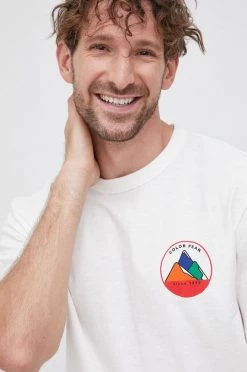 United Colors of Benetton Εκπτώσεις 16 Ανδρικά Μπλουζάκια United Colors Of Benetton - Βαμβακερό μπλουζάκι λευκό