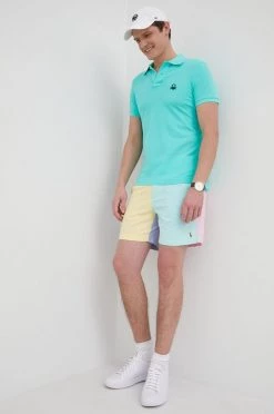 United Colors of Benetton Εκπτώσεις 12 Ανδρικά Πόλο μπλουζάκια United Colors Of Benetton - Βαμβακερό μπλουζάκι πόλο τιρκουάζ