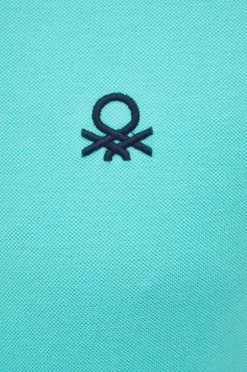 Ανδρικά Πόλο μπλουζάκια United Colors Of Benetton - Βαμβακερό μπλουζάκι πόλο τιρκουάζ -United Colors of Benetton Εκπτώσεις unnamed file 2397