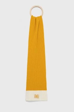 Κασκόλ Φουλάρι με μείγμα κασμίρ United Colors Of Benetton κίτρινο