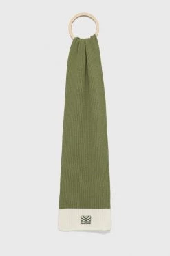 Κασκόλ Φουλάρι με μείγμα κασμίρ United Colors Of Benetton πράσινο