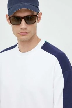 Ανδρικά Χωρίς φερμουάρ Μπλούζα United Colors Of Benetton άσπρο, -United Colors of Benetton Εκπτώσεις unnamed file 286