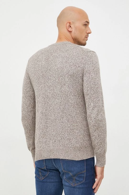 Ανδρικά Χωρίς φερμουάρ Πουλόβερ με προσθήκη μαλλιού United Colors Of Benetton χρώμα: μπεζ, 5 Ανδρικά Χωρίς φερμουάρ Πουλόβερ με προσθήκη μαλλιού United Colors Of Benetton χρώμα: μπεζ, - Image 3