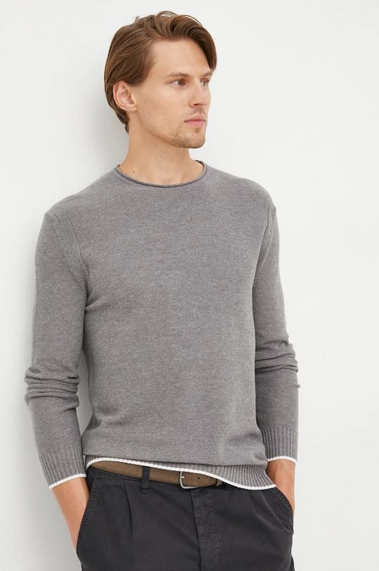 Ανδρικά Χωρίς φερμουάρ Πουλόβερ United Colors Of Benetton γκρι, 3 Ανδρικά Χωρίς φερμουάρ Πουλόβερ United Colors Of Benetton γκρι,