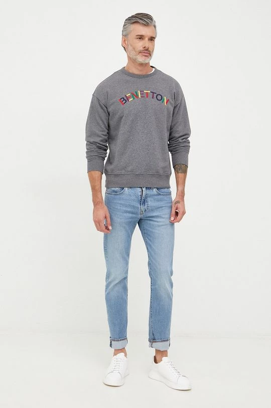 Ανδρικά Χωρίς φερμουάρ Μπλούζα United Colors Of Benetton γκρι, 4 Ανδρικά Χωρίς φερμουάρ Μπλούζα United Colors Of Benetton γκρι, - Image 2