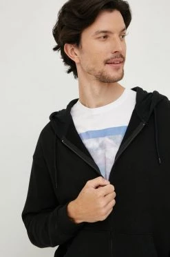 Ανδρικά Με φερμουάρ Βαμβακερή μπλούζα United Colors Of Benetton μαύρο, -United Colors of Benetton Εκπτώσεις unnamed file 440