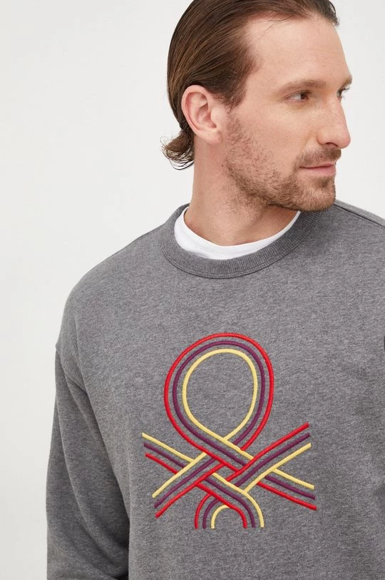 Ανδρικά Χωρίς φερμουάρ Μπλούζα United Colors Of Benetton γκρι, 3 Ανδρικά Χωρίς φερμουάρ Μπλούζα United Colors Of Benetton γκρι,