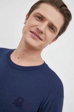 Ανδρικά Μακρυμάνικα United Colors Of Benetton - Βαμβακερό πουκάμισο με μακριά μανίκια σκούρο μπλε -United Colors of Benetton Εκπτώσεις unnamed file 472