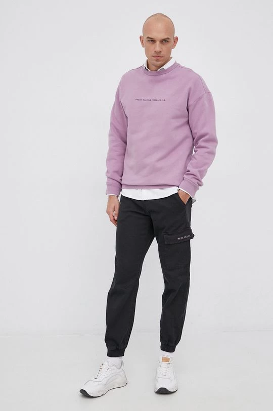 Ανδρικά Χωρίς φερμουάρ Μπλούζα United Colors Of Benetton χρώμα: μοβ 4 Ανδρικά Χωρίς φερμουάρ Μπλούζα United Colors Of Benetton χρώμα: μοβ - Image 2