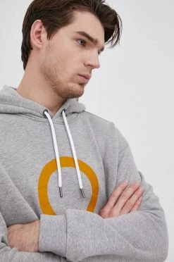 Ανδρικά Χωρίς φερμουάρ Βαμβακερή μπλούζα United Colors Of Benetton χρώμα: γκρι -United Colors of Benetton Εκπτώσεις unnamed file 482