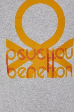 Ανδρικά Χωρίς φερμουάρ Βαμβακερή μπλούζα United Colors Of Benetton χρώμα: γκρι -United Colors of Benetton Εκπτώσεις unnamed file 483