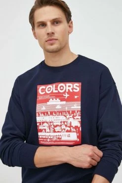 Ανδρικά Χωρίς φερμουάρ Μπλούζα United Colors Of Benetton X Colors ναυτικό μπλε