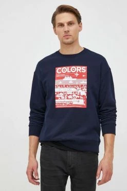 Ανδρικά Χωρίς φερμουάρ Μπλούζα United Colors Of Benetton X Colors ναυτικό μπλε -United Colors of Benetton Εκπτώσεις unnamed file 514