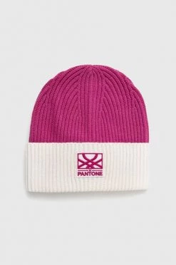 Σκουφιά Σκουφί από μείγμα μαλλιού United Colors Of Benetton X Pantone μοβ