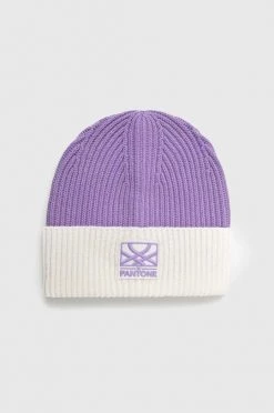 Σκουφιά Σκουφί από μείγμα μαλλιού United Colors Of Benetton X Pantone μοβ