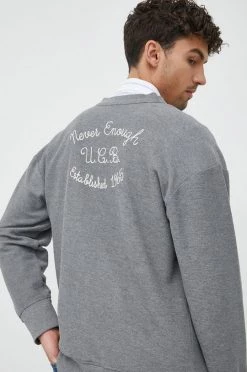 Ανδρικά Με φερμουάρ Πλεκτή ζακέτα United Colors Of Benetton γκρι