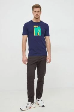 Ανδρικά Μπλουζάκια Βαμβακερό μπλουζάκι United Colors Of Benetton ναυτικό μπλε -United Colors of Benetton Εκπτώσεις unnamed file 556