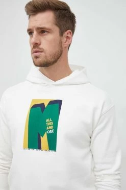 Ανδρικά Χωρίς φερμουάρ Μπλούζα United Colors Of Benetton άσπρο, με κουκούλα -United Colors of Benetton Εκπτώσεις unnamed file 563