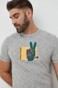 Ανδρικά Μπλουζάκια Βαμβακερό μπλουζάκι United Colors Of Benetton γκρι -United Colors of Benetton Εκπτώσεις unnamed file 585