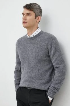 Ανδρικά Χωρίς φερμουάρ Μάλλινο πουλόβερ United Colors Of Benetton χρώμα: γκρι,