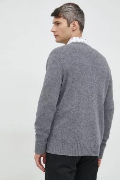 Ανδρικά Χωρίς φερμουάρ Μάλλινο πουλόβερ United Colors Of Benetton χρώμα: γκρι, -United Colors of Benetton Εκπτώσεις unnamed file 589