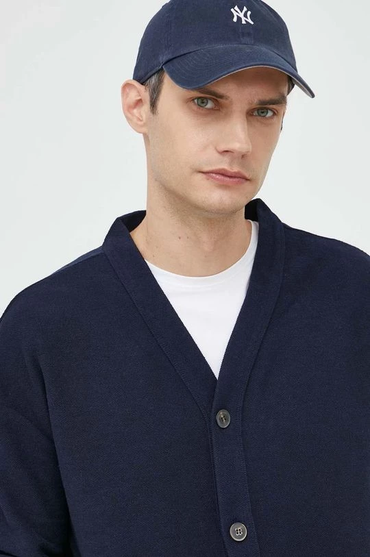 Ανδρικά Με φερμουάρ Πλεκτή ζακέτα United Colors Of Benetton ναυτικό μπλε 6 Ανδρικά Με φερμουάρ Πλεκτή ζακέτα United Colors Of Benetton ναυτικό μπλε - Image 4