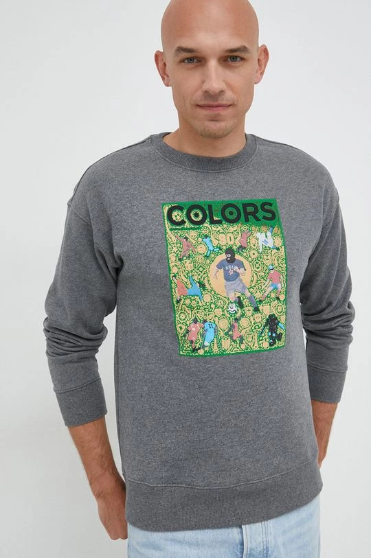 Ανδρικά Χωρίς φερμουάρ Μπλούζα United Colors Of Benetton X Colors γκρι 3 Ανδρικά Χωρίς φερμουάρ Μπλούζα United Colors Of Benetton X Colors γκρι