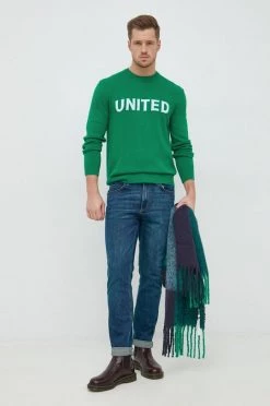 Ανδρικά Χωρίς φερμουάρ Πουλόβερ United Colors Of Benetton πράσινο,