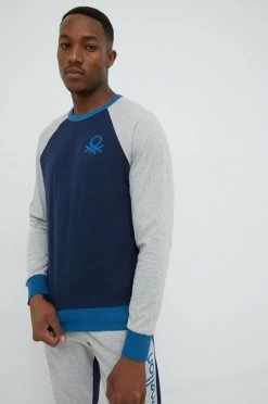 Ανδρικά Πιζάμα Βαμβακερές πιτζάμες United Colors Of Benetton ναυτικό μπλε -United Colors of Benetton Εκπτώσεις unnamed file 719