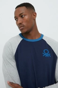 Ανδρικά Πιζάμα Βαμβακερές πιτζάμες United Colors Of Benetton ναυτικό μπλε -United Colors of Benetton Εκπτώσεις unnamed file 722