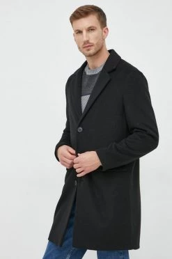 Ανδρικά Παλτά Μάλλινο παλτό United Colors Of Benetton μαύρο,