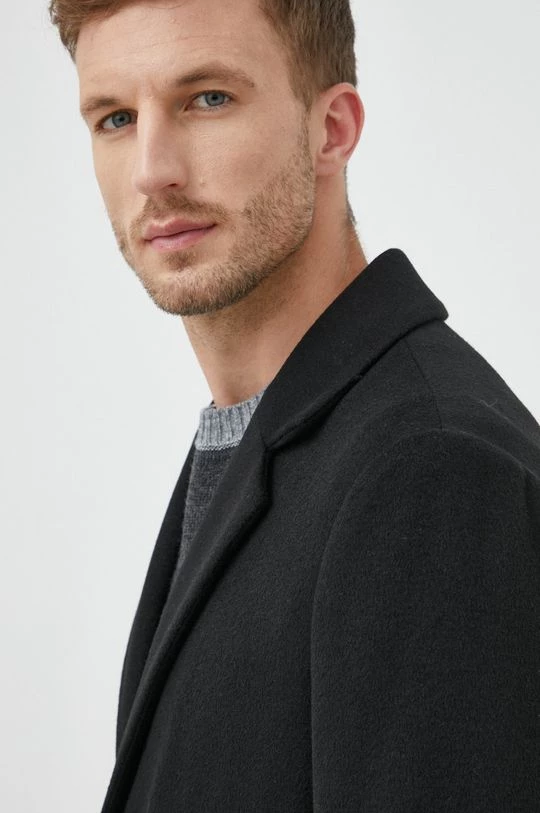 Ανδρικά Παλτά Μάλλινο παλτό United Colors Of Benetton μαύρο, 6 Ανδρικά Παλτά Μάλλινο παλτό United Colors Of Benetton μαύρο, - Image 4