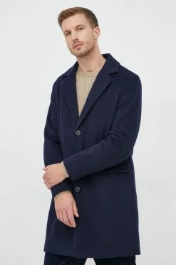 Ανδρικά Παλτά Μάλλινο παλτό United Colors Of Benetton ναυτικό μπλε,