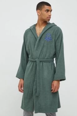 Μπουρνούζια Βαμβακερό μπουρνούζι United Colors Of Benetton πράσινο