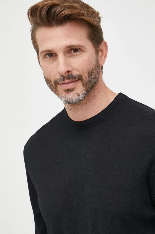 Ανδρικά Χωρίς φερμουάρ Μάλλινο πουλόβερ United Colors Of Benetton χρώμα: μαύρο, 6 Ανδρικά Χωρίς φερμουάρ Μάλλινο πουλόβερ United Colors Of Benetton χρώμα: μαύρο, - Image 4