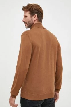 Ανδρικά Χωρίς φερμουάρ Μάλλινο πουλόβερ United Colors Of Benetton χρώμα: καφέ, -United Colors of Benetton Εκπτώσεις unnamed file 786