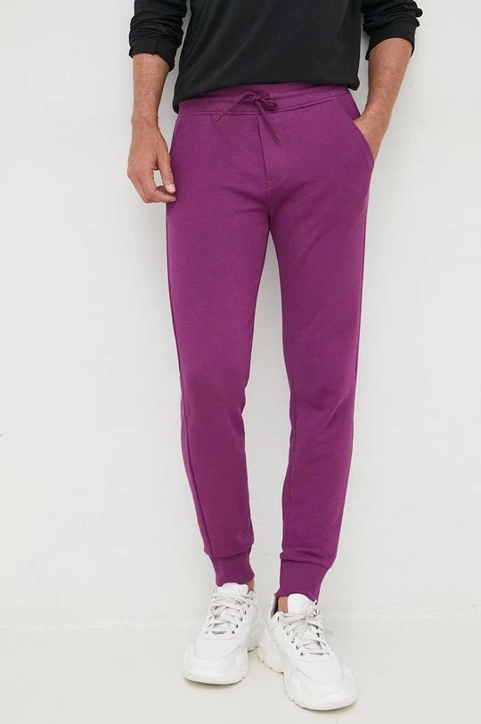 Ανδρικά Παντελόνια φόρμας Βαμβακερό παντελόνι United Colors Of Benetton μοβ 3 Ανδρικά Παντελόνια φόρμας Βαμβακερό παντελόνι United Colors Of Benetton μοβ