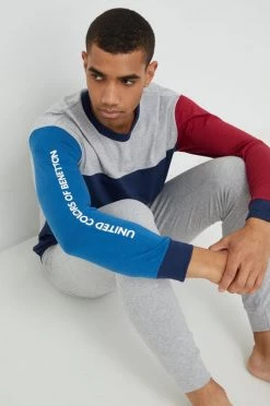 Ανδρικά Πιζάμα Βαμβακερές πιτζάμες United Colors Of Benetton γκρι